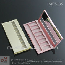 MC5135 Shantou plastic 8 palette de fard à paupières, slim eye shadow case, étui rose pour les yeux